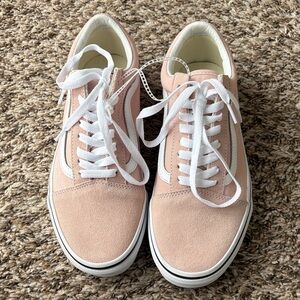 Vans Women's Blush Pink Lace-Up Sneakers Womens Size 10 men’s size 8.5